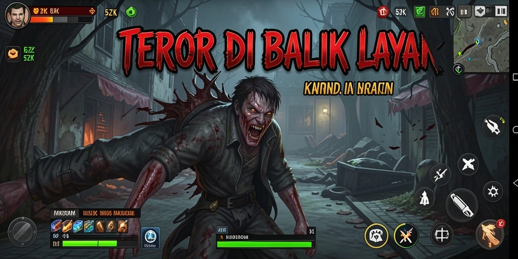 Screenshot utama dari gameplay Horror 5ZK yang menegangkan.