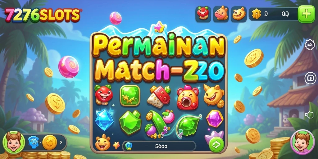 Tampilan gameplay seru dalam 7276SLOTS yang penuh dengan tantangan Match-3.