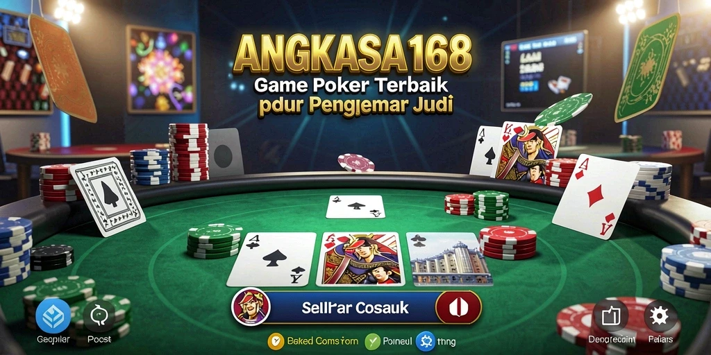 Tampilan gameplay Poker yang menarik di ANGKASA168.