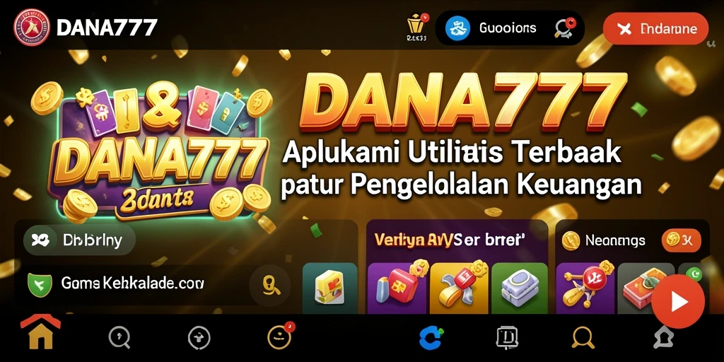 Tampilan antarmuka aplikasi DANA777 yang intuitif dan mudah digunakan.