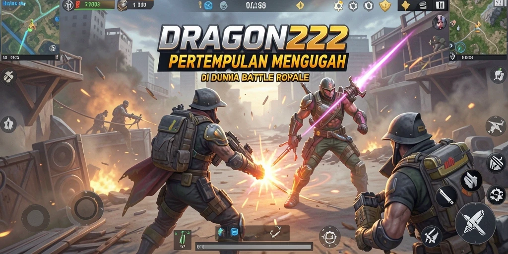 Screenshot menampilkan aksi mendebarkan dari permainan Battle Royale DRAGON222.