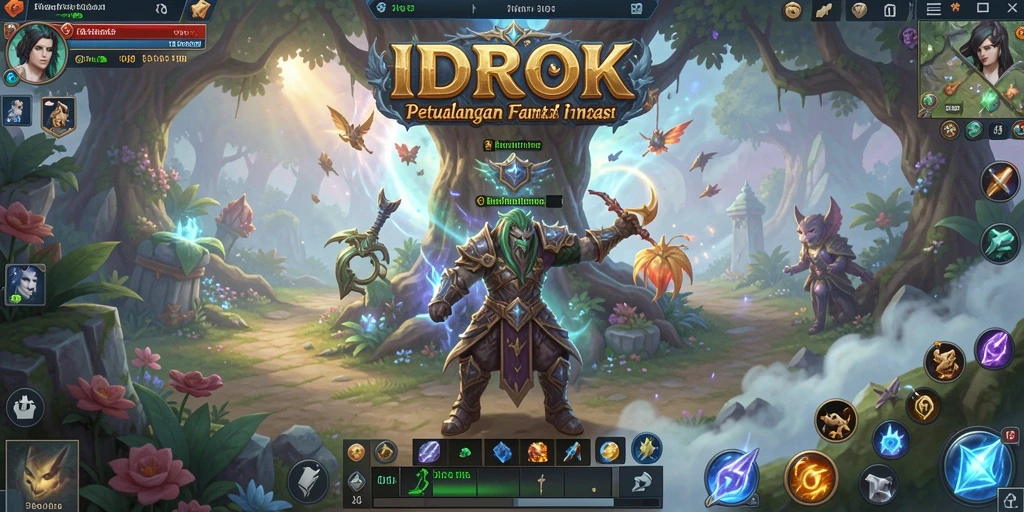 Gameplay seru dari IDROK dengan karakter dan monster fantastis.