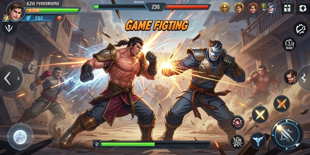 Screenshot gameplay K234 menampilkan aksi pertarungan yang mendebarkan.