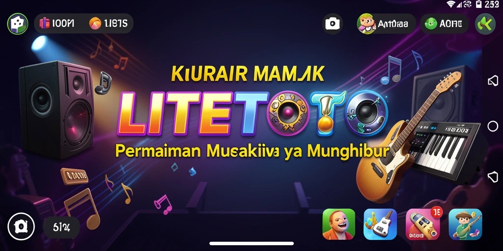 Screenshot gameplay LITETOTO menampilkan aksi seru musik.