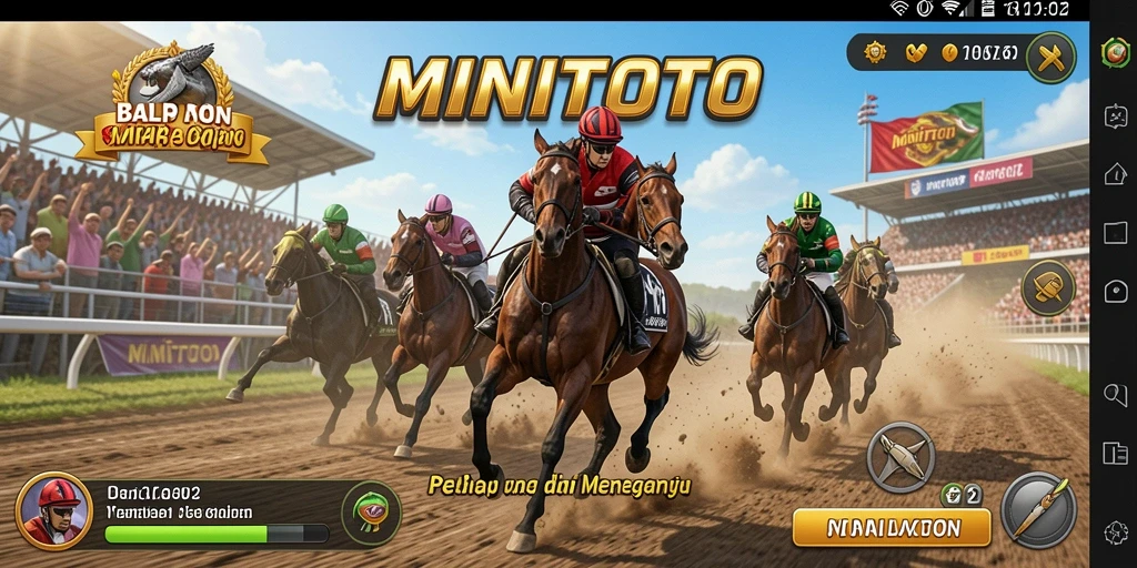 Tangkapan layar utama MINITOTO menampilkan aksi balap mendebarkan di lintasan.
