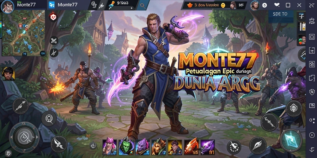 Tampilan gameplay MONTE77 yang mendebarkan dan penuh aksi.