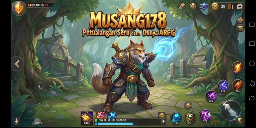 Screenshot menunjukkan karakter dalam pertarungan seru di MUSANG178.