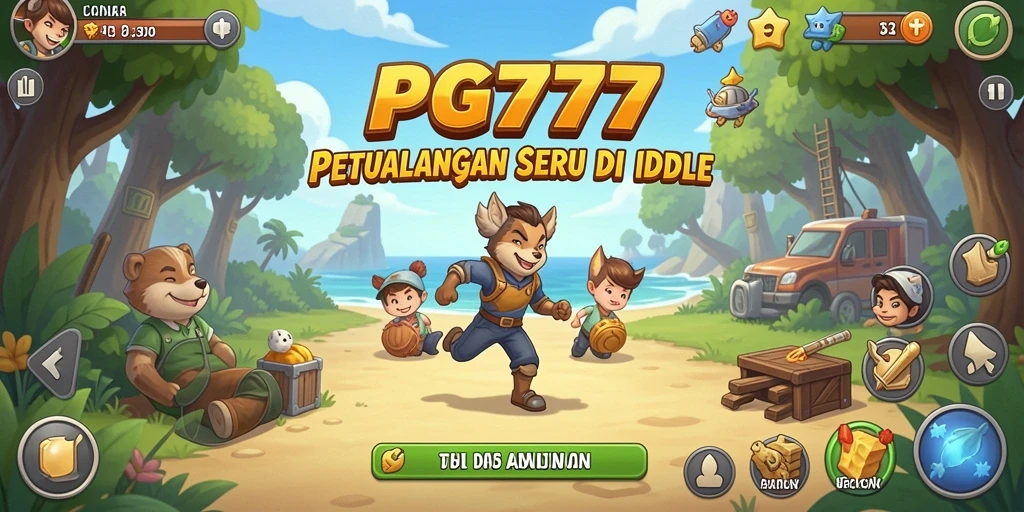 Tampilan screenshot game PG777 menampilkan karakter sedang beraksi dalam mode Idle.