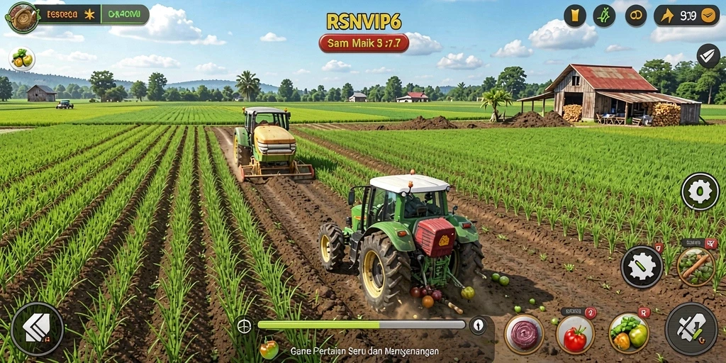 Tampilan gameplay menarik dengan elemen pertanian yang realistis.