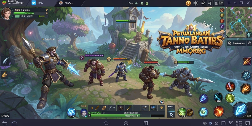 Tampilan gameplay epik dalam dunia SR996 MMORPG.