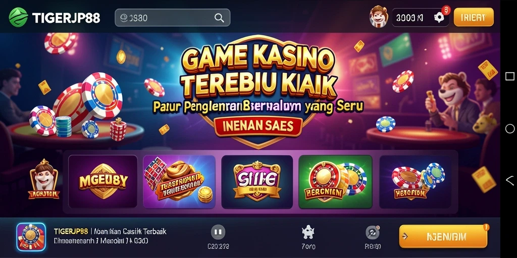 Tampilan gameplay seru di TIGERJP88 dengan berbagai pilihan permainan Kasino.